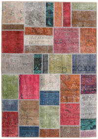 163X234 Patchwork - Persien/Iran Teppich Moderner Rot/Grau (Wolle, Persien/Iran) Carpetvista