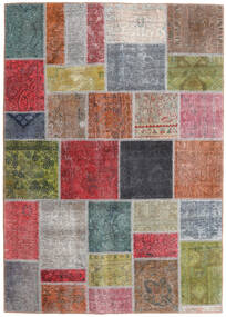 Patchwork - Persien/Iran Rug 165X232 Grey/Red Wool, Persia/Iran Carpetvista