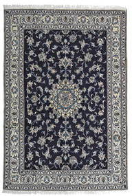 絨毯 ペルシャ ナイン 164X242 グレー/ブラック (ウール, ペルシャ/イラン)