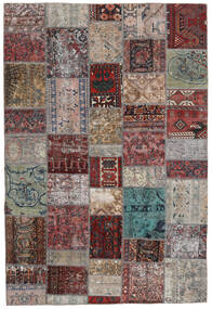201X300 絨毯 Patchwork - Persien/Iran モダン グレー/レッド (ウール, ペルシャ/イラン) Carpetvista
