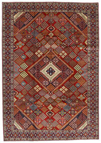  Persian Hamadan Rug 215X308 Dark Red/Red (Wool, Persia/Iran)