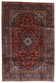 絨毯 ペルシャ カシャン 196X293 ダークピンク/レッド (ウール, ペルシャ/イラン)