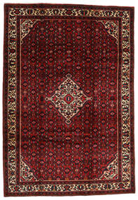  Persischer Hosseinabad Teppich 202X291 Dunkelrot/Rot (Wolle, Persien/Iran)