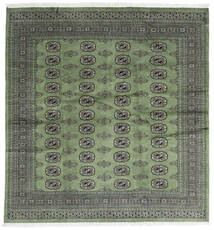 205X210 絨毯 パキスタン ブハラ 2Ply オリエンタル 正方形 グリーン/グレー (ウール, パキスタン) Carpetvista