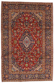 絨毯 オリエンタル カシャン 198X302 レッド/ダークピンク (ウール, ペルシャ/イラン)