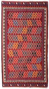 Tapete Oriental Kilim Vintage 150X280 Passadeira Vermelho/Rosa Escuro (Lã, Pérsia/Irão)