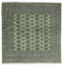  200X203 Pakistan Buchara 2Ply Teppich Quadratisch Grün/Grau Pakistan Carpetvista