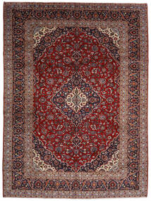 Keshan Teppich 294X400 Rot/Dunkelrot Großer Wolle, Persien/Iran Carpetvista