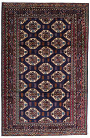 247X378 絨毯 オリエンタル トルクメン ダークパープル/ダークレッド (ウール, ペルシャ/イラン) Carpetvista