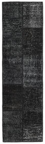 58X200 絨毯 Patchwork - Turkiet モダン 廊下 カーペット ダークグレー/グレー (ウール, トルコ) Carpetvista