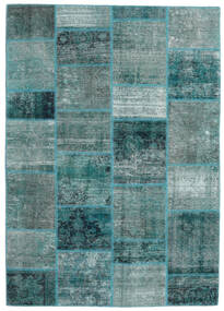  Patchwork - Persien/Iran 168X234 ペルシャ ウール 絨毯 ターコイズ/ダークターコイズ Carpetvista