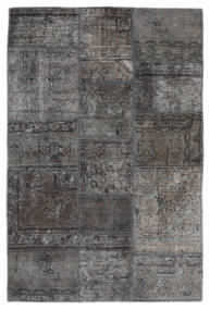 Patchwork Rug 105X159 Grey/Dark Grey Wool, Persia/Iran Carpetvista