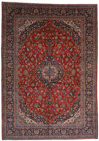 Tapete Oriental Kashan 303X403 Vermelho/Vermelho Escuro Grande (Lã, Pérsia/Irão)