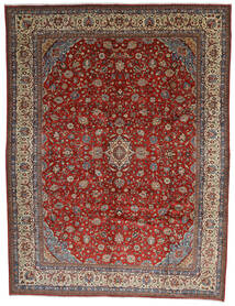 Tapete Oriental Sarough 325X425 Vermelho/Castanho Grande (Lã, Pérsia/Irão)