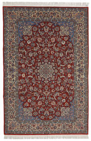 200X300 Alfombra Isfahan Sherkat Farsh Oriental Gris/Rojo Oscuro (Lana, Persia/Irán) Carpetvista