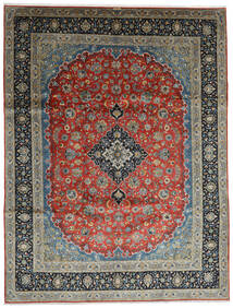 Tapete Persa Kashan Fine 296X388 Cinzento/Cinza Escuro Grande (Lã, Pérsia/Irão)