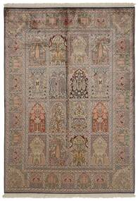 絨毯 カシミール ピュア シルク 151X218 オレンジ/茶色 (絹, インド)