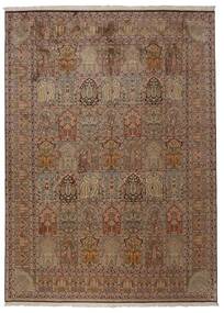 絨毯 オリエンタル カシミール ピュア シルク 248X336 茶色/オレンジ (絹, インド)