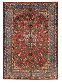 絨毯 ナジャファバード 322X452 ダークレッド/茶色 大きな (ウール, ペルシャ/イラン)