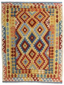  Orientalischer Kelim Afghan Old Stil Teppich 154X200 Orange/Rot Wolle, Afghanistan Carpetvista
