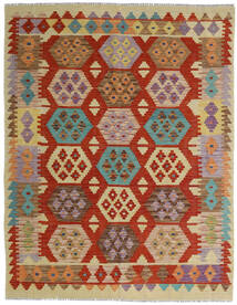  Kilim Afghan Old Style Rug 154X198 Brown/Orange Carpetvista