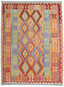  Orientalsk Kelim Afghan Old Style Teppe 153X203 Beige/Oransje Ull, Afghanistan Carpetvista