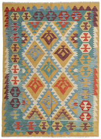  Oriental Kilim Afghan Old Style Rug 149X206 Orange/Teal Wool, Afghanistan Carpetvista