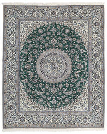 Nain Fine 9La Rug 205X245 Grey/Dark Teal Wool, Persia/Iran Carpetvista