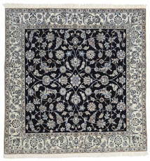絨毯 ナイン Fine 9La 200X202 正方形 グレー/ダークグレー (ウール, ペルシャ/イラン)