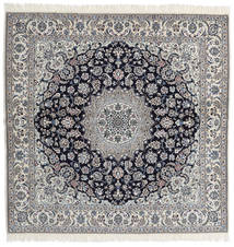  Orientalischer Nain Fine 9La Teppich 202X205 Quadratisch Grau/Beige Wolle, Persien/Iran Carpetvista