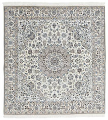 絨毯 ペルシャ ナイン Fine 9La 190X202 正方形 グレー/ベージュ (ウール, ペルシャ/イラン)