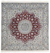  Oriental Nain Fine 9La Rug 200X200 Square Grey/Beige Wool, Persia/Iran Carpetvista