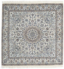  Orientalischer Nain Fine 9La Teppich 200X200 Quadratisch Grau/Beige Wolle, Persien/Iran Carpetvista