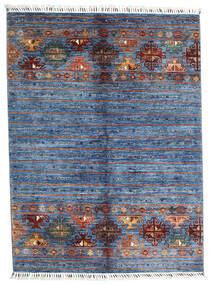 絨毯 Shabargan 153X204 ブルー/ダークパープル (ウール, アフガニスタン)