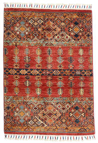 絨毯 Shabargan 88X125 レッド/ベージュ (ウール, アフガニスタン)