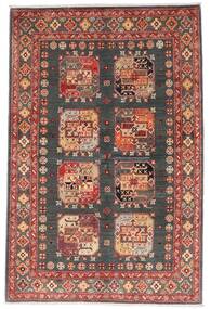  118X179 Kazak Fine Rug Red/Dark Grey Afghanistan Carpetvista