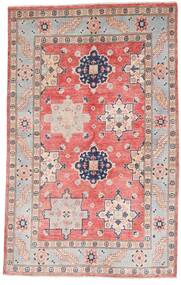 121X190 Kazak Fine Teppich Orientalischer Beige/Rot (Wolle, Afghanistan) Carpetvista