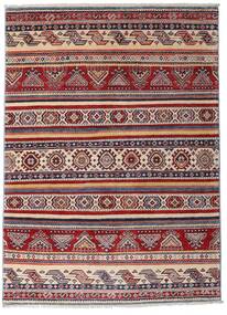 116X160 Kazak Fine Matta Orientalisk Röd/Mörkröd (Ull, Afghanistan) Carpetvista