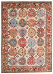  244X342 Kazak Fine Teppich Rot/Beige Afghanistan Carpetvista