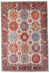  Orientalisk Kazak Fine Matta 123X181 Röd/Beige Ull, Afghanistan Carpetvista