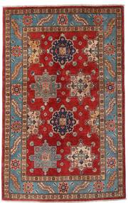  118X188 Kazak Fine Teppich Rot/Dunkelrot Afghanistan Carpetvista