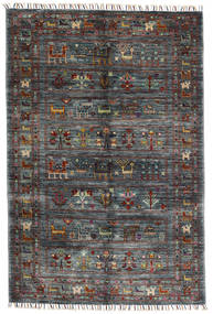 122X183 Shabargan Teppich Moderner Dunkelgrau/Grau (Wolle, Afghanistan) Carpetvista