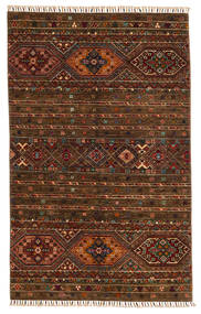絨毯 Shabargan 117X187 茶色/ベージュ (ウール, アフガニスタン)