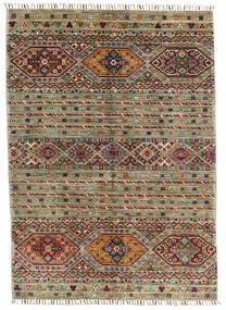 123X172 Tapete Shabargan Moderno Castanho/Bege (Lã, Afeganistão) Carpetvista
