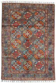 119X172 Shabargan Teppich Moderner Rot/Grau (Wolle, Afghanistan) Carpetvista