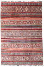 絨毯 Shabargan 199X298 レッド/グレー (ウール, アフガニスタン)