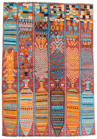 166X240 絨毯 Moroccan Berber - Afghanistan モダン レッド/ブルー (ウール, アフガニスタン) Carpetvista