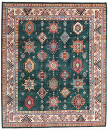  Oriental Kazak Fine Rug 250X294 Dark Teal/Grey Large Wool, Afghanistan Carpetvista