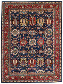 Kazak Fine Vloerkleed 268X359 Donkerblauw/Rood Groot Wol, Afghanistan Carpetvista