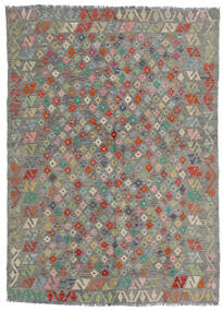 165X229 絨毯 キリム アフガン オールド スタイル オリエンタル グレー/オレンジ (ウール, アフガニスタン) Carpetvista